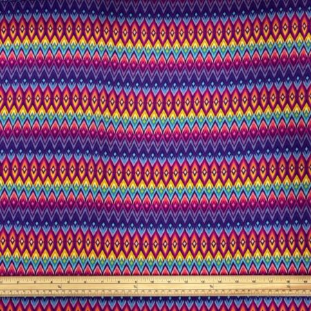 Diamond Geo Stripe Viscose Challis - Image 2