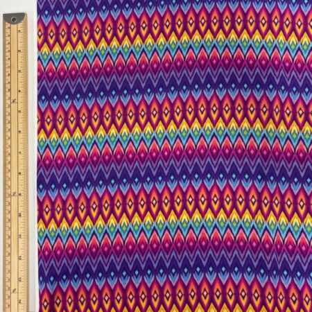 Diamond Geo Stripe Viscose Challis - Image 3