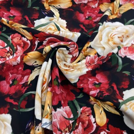 Vintage Blousy Blooms Viscose Challis - Image 2