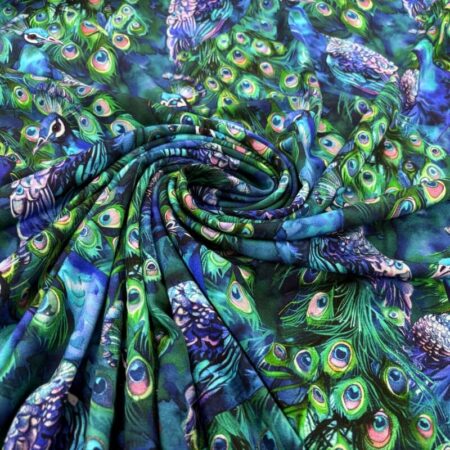 Proud Peacock Viscose Jersey - Image 3