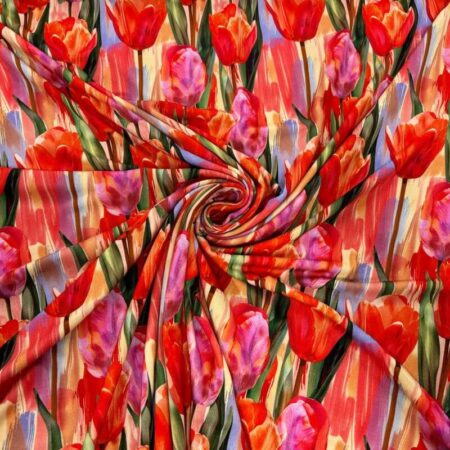 Tulips Viscose Jersey - Image 3