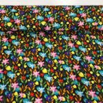 Rainbow Flower Chains Viscose Challis