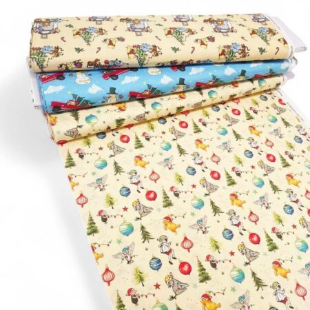 Winnie the Pooh Christmas Cotton Percale