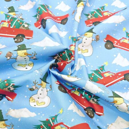 Winnie the Pooh Christmas Cotton Percale - Image 4