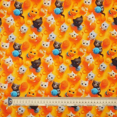 3D Look Cats and Dogs Cotton - Image 5