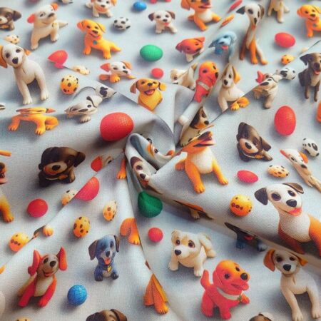 3D Look Cats and Dogs Cotton - Image 9