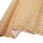 Orange Flowers Polycotton