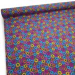 Multi Floral on Navy Polycotton