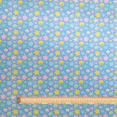 Starfish on Blue Polycotton - Image 5