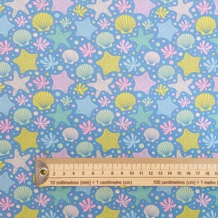Starfish on Blue Polycotton - Image 4