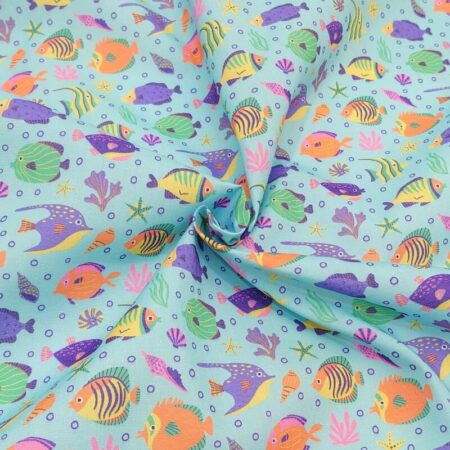Tropical Fish Polycotton - Image 3