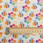Rainbow Bees Polycotton