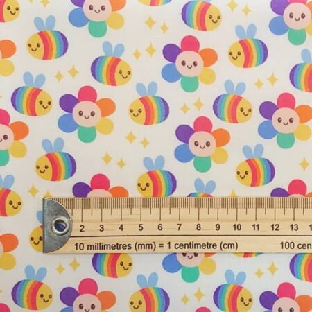 Rainbow Bees Polycotton - Image 4