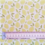 Lemons on White Polycotton