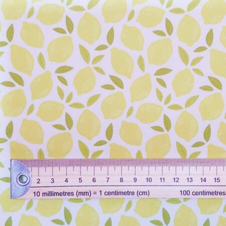 Lemons on White Polycotton - Image 5