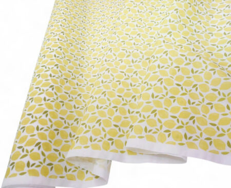 Lemons on White Polycotton - Image 4