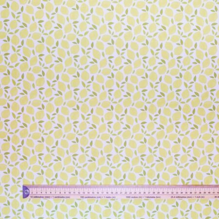 Lemons on White Polycotton - Image 2