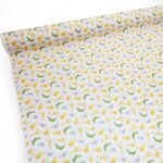 Safari on White Polycotton