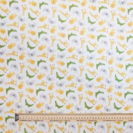 Safari on White Polycotton - Image 5