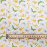Safari on White Polycotton