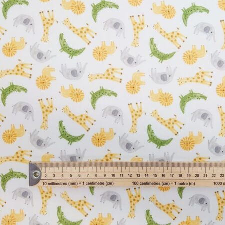 Safari on White Polycotton - Image 4