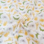 Safari on White Polycotton