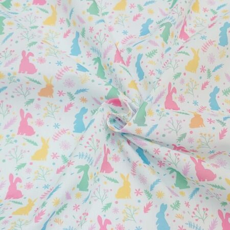 Multi Bunnies Polycotton - Image 2