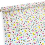 Rainbow Garden Creatures Polycotton