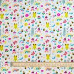Rainbow Garden Creatures Polycotton