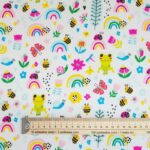 Rainbow Garden Creatures Polycotton