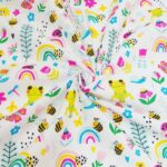 Rainbow Garden Creatures Polycotton