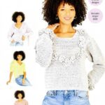 Stylecraft Crochet Round and V Neck Sweaters Pattern 10154