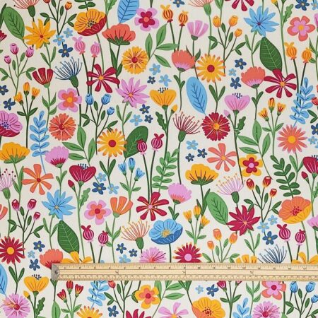 Floral Fiesta Cotton Polyester Panama Canvas - Image 3