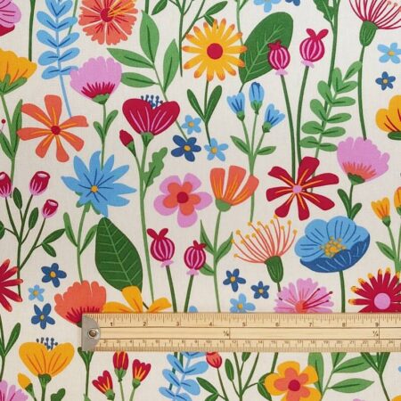 Floral Fiesta Cotton Polyester Panama Canvas - Image 4