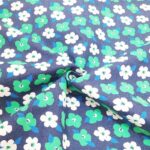Green Flowers Denim