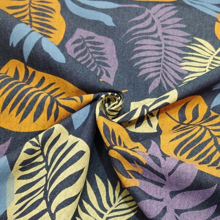 Leaves 8oz Cotton Denim - Image 4