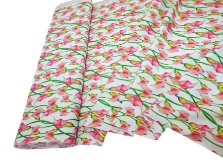 Pink Calla Lily Linen Viscose Cotton - Image 2