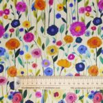 Painted Flowers Linen Viscose