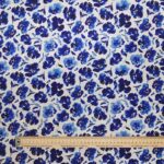 Blue Roses Linen Viscose
