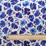 Blue Roses Linen Viscose