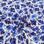 Blue Roses Linen Viscose