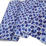 Blue Roses Linen Viscose