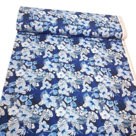 Hawaiian Blues  Linen Viscose Cotton