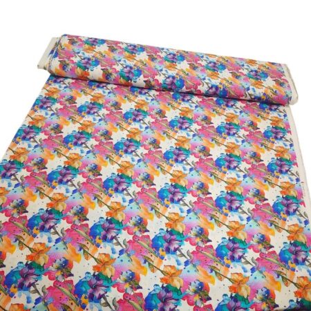 Watercolour Iris Viscose