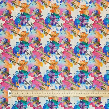 Watercolour Iris Viscose - Image 5