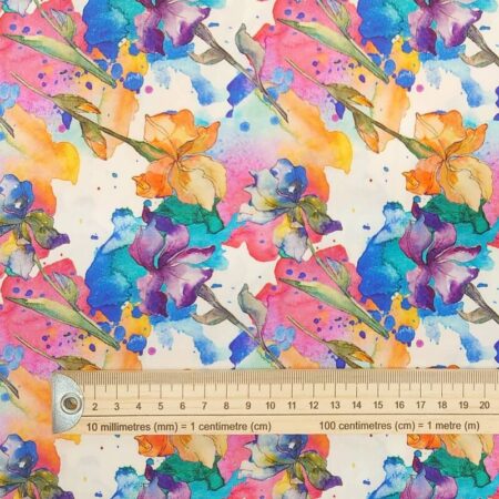 Watercolour Iris Viscose - Image 4