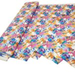 Watercolour Iris Viscose