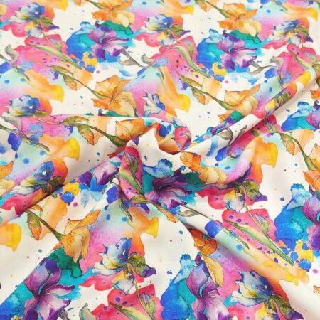 Watercolour Iris Viscose - Image 3