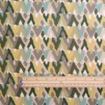 Green Zig Zags Cotton