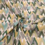 Green Zig Zags Cotton